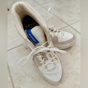 Sorel Cream and White High-Top Boots